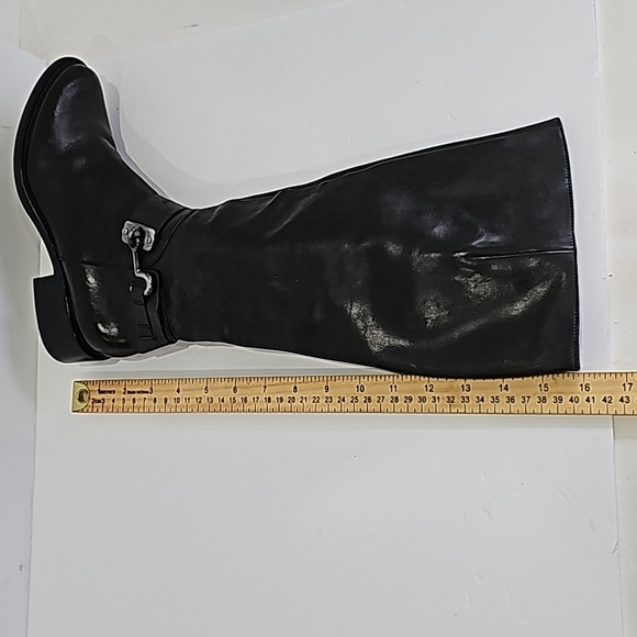 Via Spiga Kali Women's Tall Black  leather riding boots, Size 5.5 low heel - Picture 8 of 13